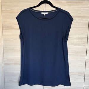 DR2 Women's Dark Blue Cap Sleeve Blouse